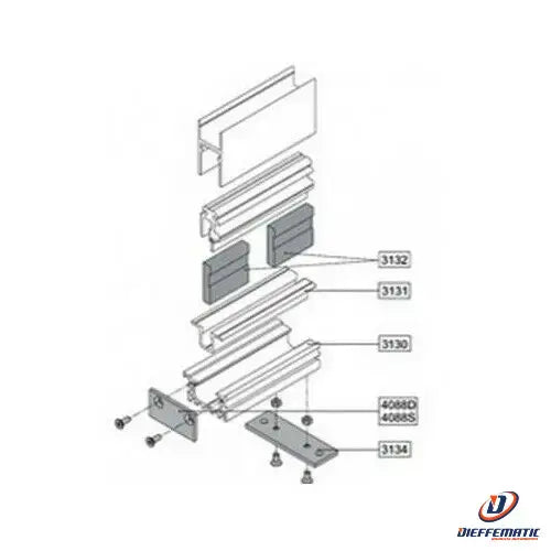 Kit Accessori Per Guida Incassata Telescopica Pam 30 Ditec Entrematic Pmkgit For Discount